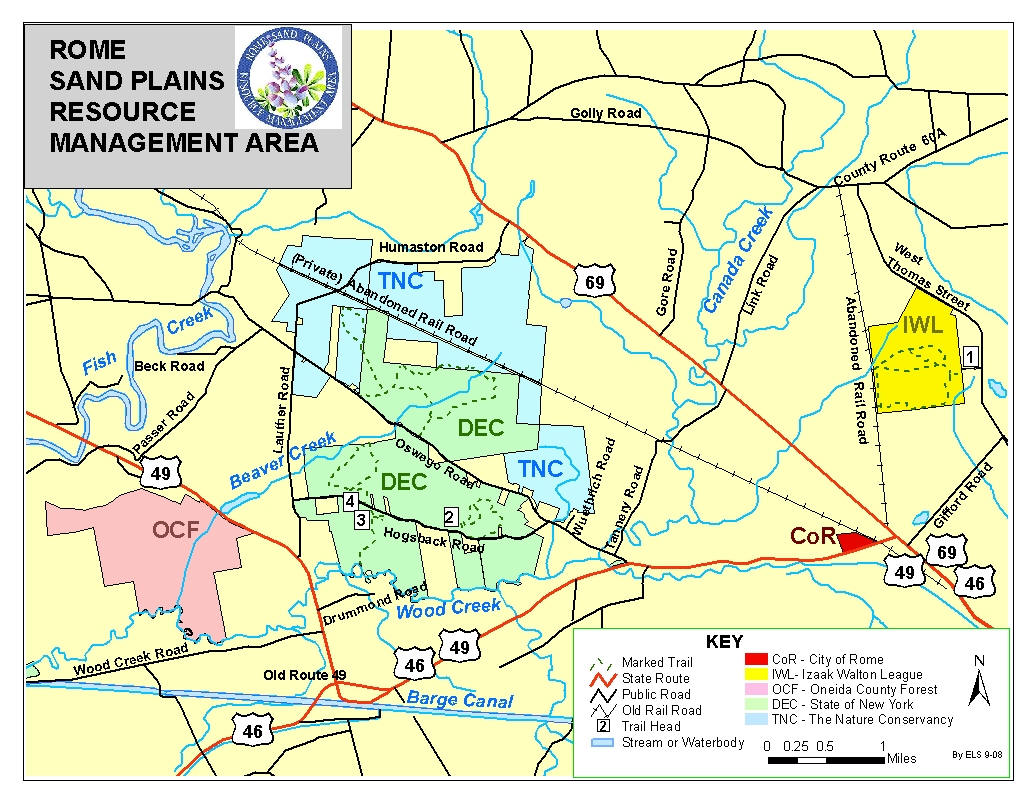 Rome Sand Plains Map